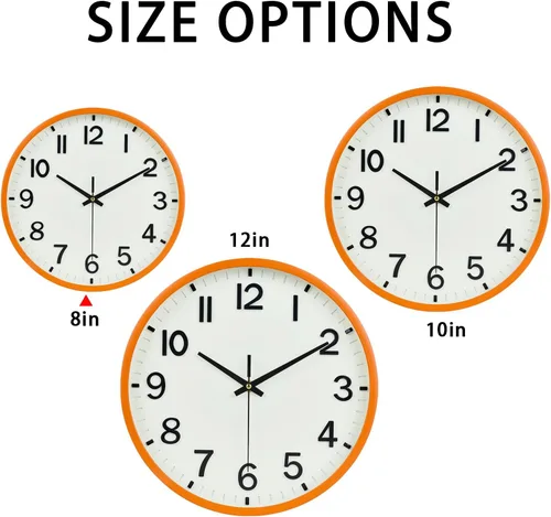 Miniatura 3 de Wall Clock, Modern 8 Inch Small Wall Clocks Battery Operated, Silent Non-Ticking Analog Classic for Office, Home, Bathroom, Kitchen, Bedroom