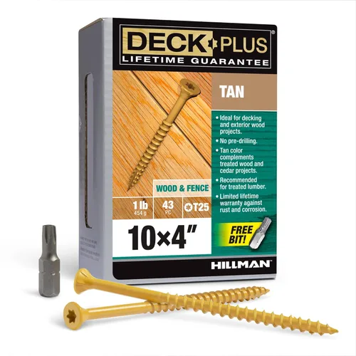 Miniatura 54 de Deck Plus Tornillos para Madera Exterior y Cercas con Revestimiento Epoxi de 2-1/2 Pulgadas #10 x 2-1/2" Torx/Star Drive Incluido Rosca Gruesa, Verde
