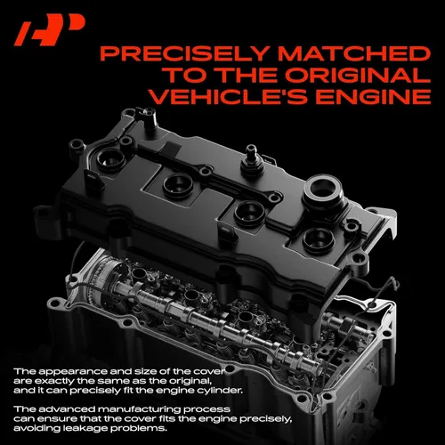Miniatura 4 de A-Premium Par [2] Cubiertas de válvulas del motor izquierda derecha con junta y pernos y tapa de llenado de aceite compatible con 2005-2019 Nissan