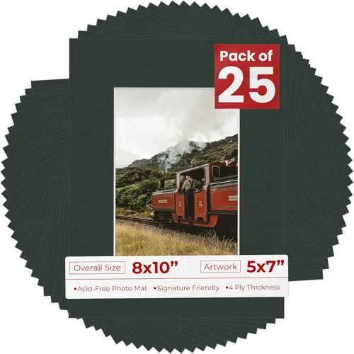 Miniatura 43 de Tapete de 5 x 7 pulgadas para marco de 8 x 10 pulgadas, tablero precortado sin ácidos, negro mate de 5 x 7 pulgadas, hecho para adaptarse a un marco