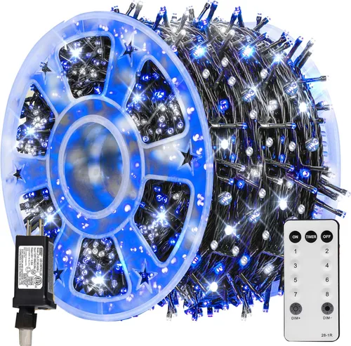 Miniatura 35 de TW SHINE - Luces de Navidad que cambian de color, 200 luces LED RGB de 66 pies, luces de Halloween para exteriores con control remoto, impermeables