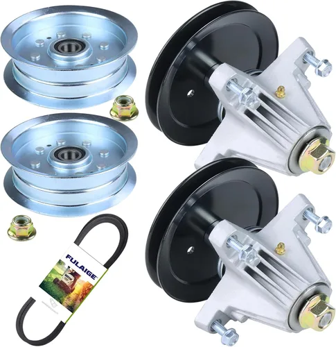 Miniatura 10 de Paquete de 2 conjuntos de husillo 918-06976 con polea 756-05034A reemplazan al husillo Cub Cadet 918-06976A 618-06976 para Cub Cadet XT1-LT42
