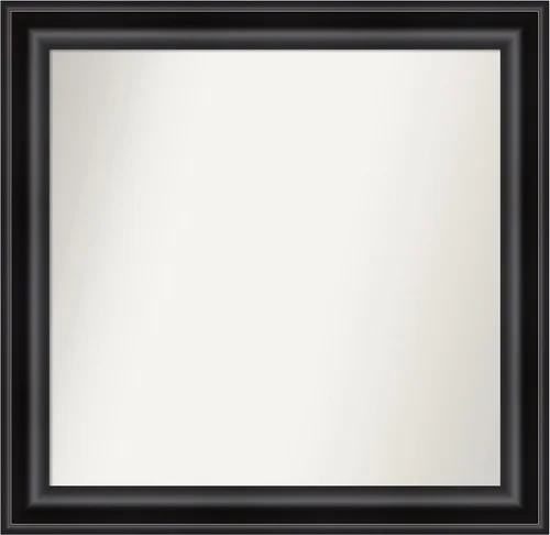 Miniatura 348 de Amanti Art Espejo personalizado, espejo de baño negro puente, espejo de pared o espejo de tocador de baño sobre el fregadero (26 x 26 pulgadas)