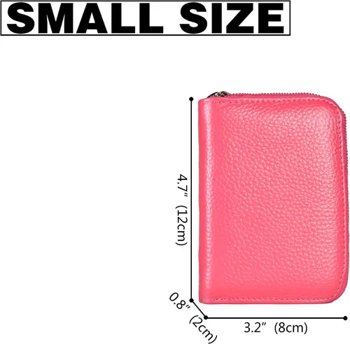 Miniatura 4 de Easyoulife billetera para tarjetas de crédito de cuero auténtico con espacio para 26 tarjetas
