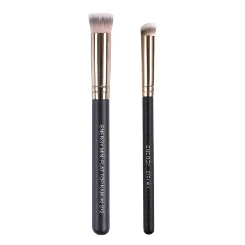 Miniatura 12 de ENERGY Brocha de base para maquillaje líquido, cepillo bronceador sintético profesional para cobertura completa, crema en polvo, cosméticos, mezcla