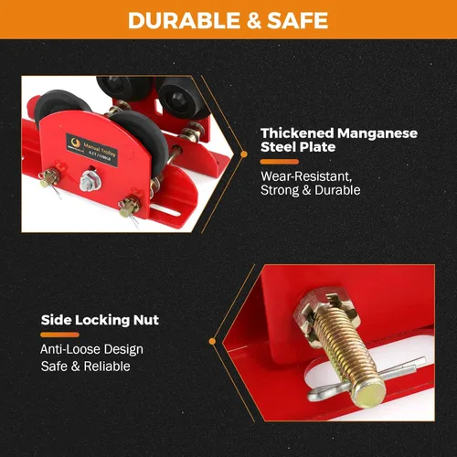 Miniatura 2 de BEAMNOVA Carro manual para I-Beam con brida ancha de 1.57-4.64 pulgadas, para elevación eléctrica PA200 PA250 PA300 PA400 PA500, resistente, 4