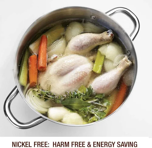 Miniatura 3 de HOMICHEF Olla de Caldo de 8 Cuartos con Tapa de Acero Inoxidable Sin Níquel - Olla de Caldo Pulida como Espejo de 8 QT con Tapa - UTENSILIOS DE
