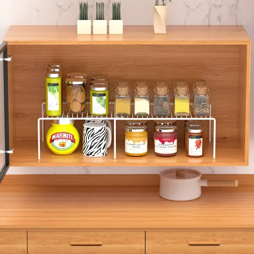 Miniatura 3 de iPEGTOP Estante de almacenamiento expandible para gabinete de congelador, 2 piezas a prueba de óxido, organizador de cocina ajustable, estante