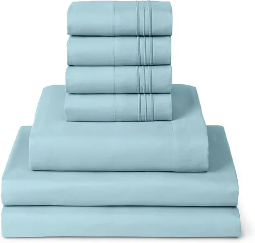 Miniatura 86 de Mellanni Juego de Sábanas Split King - Colección Icónica de 7 Piezas para Ropa de Cama, (Incluye 4 Fundas de Almohada), Bolsillo Profundo de 16 1394