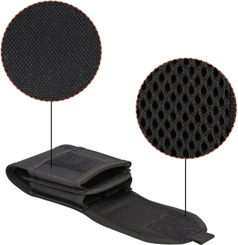 Miniatura 4 de Funda de teléfono de doble capacidad, bolsa táctica Molle para cinturón con parche de bandera para iPhone 17 Pro Max/16 Pro Max/16Pro/15ProMax/14