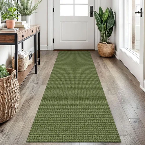Miniatura 72 de EARTHALL Alfombra de pasillo 3x14 pies, alfombras lavables extra largas para pasillos, tejidas, antideslizante, alfombra trenzada para entrada