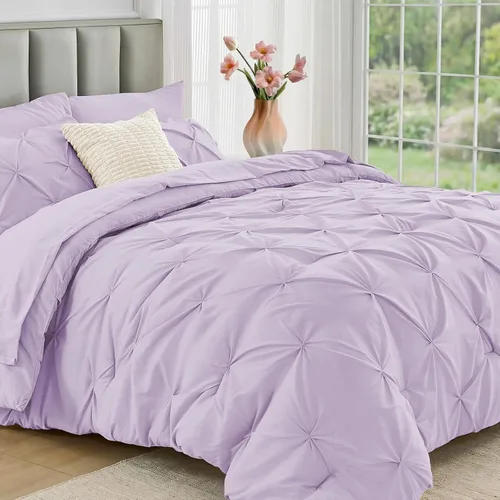 Miniatura 55 de JOLLYVOGUE Juego de edredón tamaño individual de 5 piezas – Juego de ropa de cama tamaño individual en una bolsa para todas las estaciones