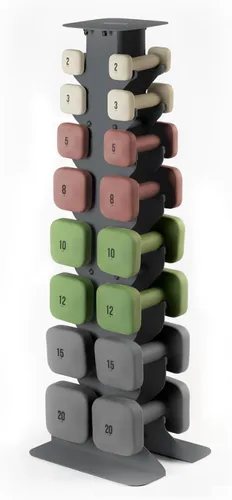 Miniatura 64 de WeGym SafeGrip Square Dumbbells with Anti Slip Handles, Aesthetic Free Weights for Home Workouts, Stable Design Prevents Rolling during Floor