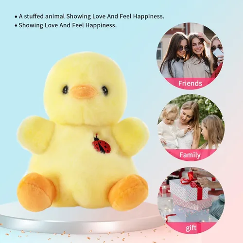 Miniatura 5 de Sew Butiful Peluche de pato de 8 pulgadas, lindos peluches para fiestas temáticas de animales, premio para profesores, estudiantes, juguetes