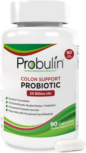 Miniatura 12 de Probulin Suplemento probiótico de apoyo para el colon, cápsulas probióticas para la salud intestinal, digestiva e inmunitaria para hombres