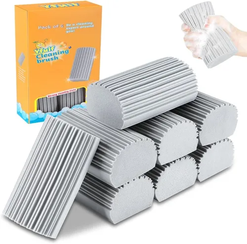 Miniatura 11 de Paquete de 4 Esponjas Limpiadoras Húmedas, Borrador de Esponja Mágica para Limpieza del Hogar, Plumeros Reutilizables Suministros de Limpieza