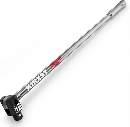 Miniatura 7 de Barra de roturas de 41 pulgadas con accionamiento de 1 pulgada, barra de roturas de extensión de servicio pesado, cabeza giratoria de 250°, acero