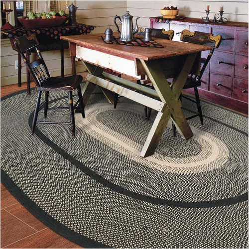 Miniatura 95 de Homespice Alfombras de Área Ovaladas Trenzadas de Yute Denim Azul de 8x10 pies para Sala de Estar, Dormitorio y Comedor. Apto para Mascotas. Estilos