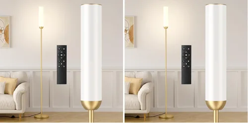 Miniatura 10 de Ambimall Lámpara de pie LED con control remoto, lámpara de pie de 65" con ajuste continuo de colores 3000K-6500K y brillo 30-100%, interruptor