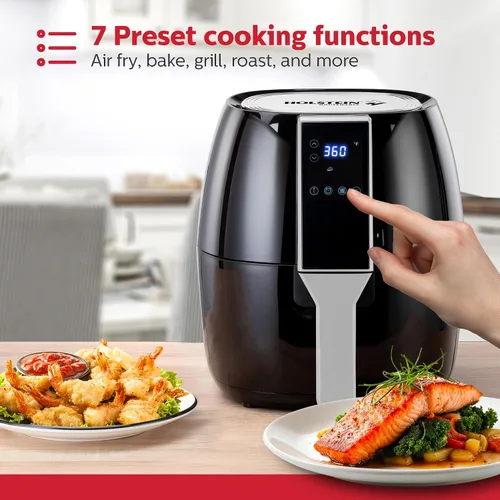 Miniatura 4 de Holstein Housewares 3.7QT Freidora de aire digital. Tecnología de aire caliente y revestimiento antiadherente libre de PFOA para usar menos aceite