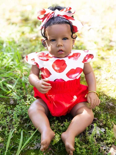 Muñecas bebé Reborn Niña Negra, Muñecas bebé recién nacidas afroamericanas de 20 pulgadas, realistas con cuerpo suave y extremidades de silicona,