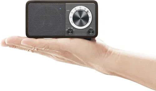 Miniatura 4 de Sangean WR-7DK - Mini altavoz Bluetooth de madera con sintonizador de radio FM y Aux-in cereza oscura