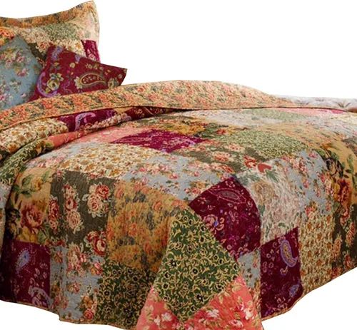 Miniatura 4 de Benjara Kamet - Juego de edredón de 5 piezas de tela tamaño Queen con estampados florales, multicolor