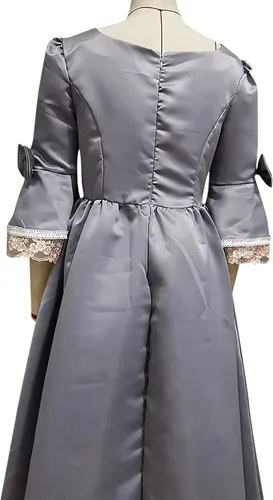 Miniatura 6 de Vestido renacentista para mujer, vestido de princesa de manga codada, vestido de encaje victoriano, tamaño grande, vestidos renacentistas rosa