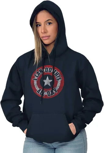Miniatura 3 de Brisco Brands I Can Do This All Day Star Shield Hoodie Sweatshirt Women Men