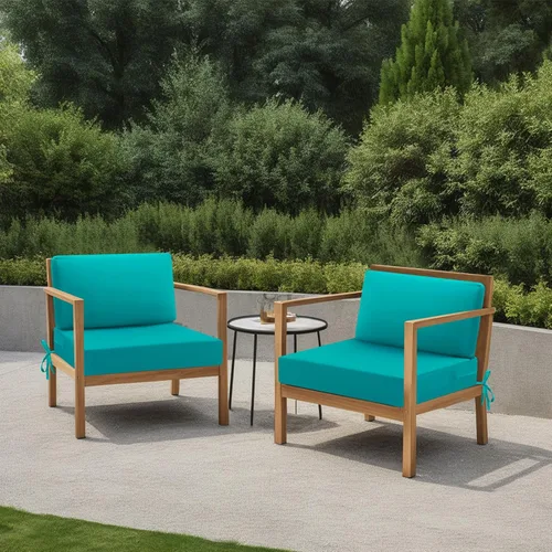 Miniatura 2 de idee-home Cojines impermeables para asiento de exteriores, cojines de repuesto para sofá y sillas de asiento profundo Hampton Bay, para césped