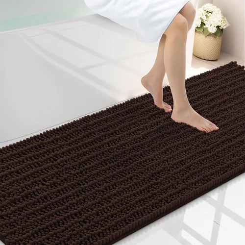 Miniatura 273 de Smiry Alfombras de Baño 24x16 pulgadas, Alfombras de Baño de Chenilla Extra Suaves y Absorbentes, Respaldo de Goma Antideslizante, Lavable a Máquina