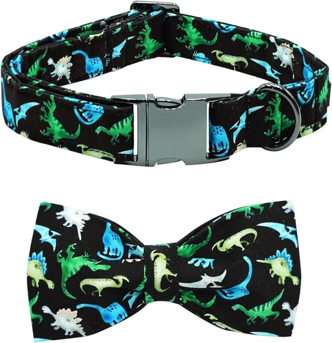 Miniatura 8 de Collar para perro, con estampado de tiburón, collar para cachorro, collar para mascotas, collar de lazo para perros, suave, duradero, ajustable, A