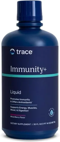 Trace Minerals Inmunidad líquida+con saúco, zinc, vitaminas C y D, Trace Minerals iónico | Absorción rápida, apoyo inmunológico sin azúcar, sin