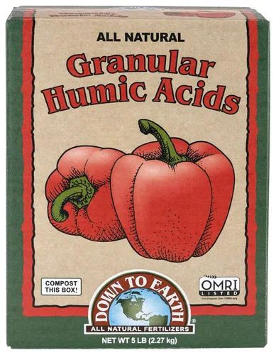 Down To Earth All Natural Fertilizers Ácidos húmicos granulares orgánicos: enmienda del suelo agrega carbono, aumenta la absorción de nutrientes, 5