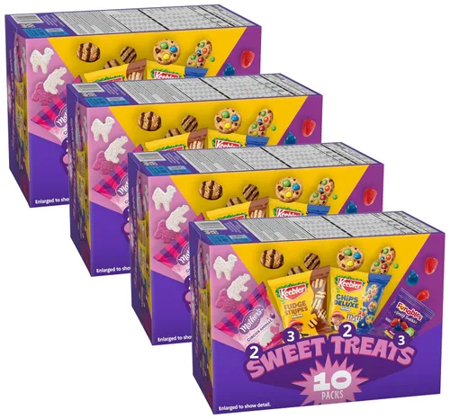 Miniatura 10 de Keebler Sweet Treat - Paquete variado de 10 unidades, incluye chips Deluxe, Funables, Fudge Stripes y Mother's Circus Animal Cookies, 9.4 oz