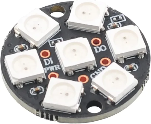 Anillos LED RGB de 7 bits 7 X WS2812B 5050 Luz de lámpara con controladores integrados direccionables individualmente para Arduino Raspberry Pi