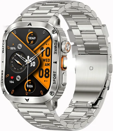 Miniatura 8 de Yihou Relojes inteligentes para hombres, relojes militares, monitor de salud con monitor de frecuencia cardíaca, rastreador de sueño, reloj silicona