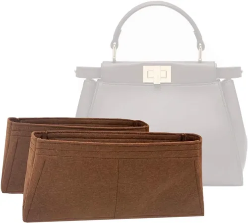 Divitize Purse Organizer for Peekaboo Bag Insert, Peekaboo Bag Organizer, Iconic Essentially Peekaboo Medium Insert, 2mm Felt Snug Sturdy Set of 2