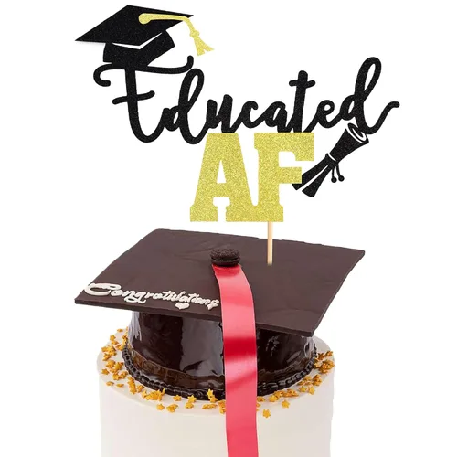 Miniatura 41 de Arthsdite 1 Pieza Decoración para Pastel de Graduación con Purpurina Dorada "So Proud of You" - 2025 Graduado Felicitaciones Senior Decoración