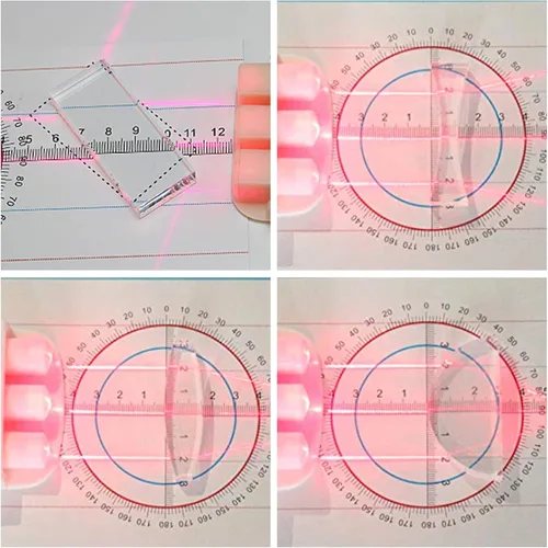 Miniatura 5 de AHANDMAKER Juego de 5 experimentos físicos ópticos, lentes acrílicas y prisma totalmente pulidos para suministros de laboratorio, enseñanza