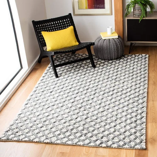 Miniatura 12 de SAFAVIEH Natura Collection - Alfombra de pasillo, 2 pies 3 pulgadas x 8 pies, gris y beige, viscosa y lana hecha a mano, ideal para zonas de alto