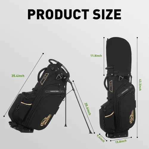 Miniatura 6 de Bolsa ligera para palos de golf con soporte, 14 divisiones para bolsas de golf con divisores de longitud completa para hombres y mujeres, bolsa