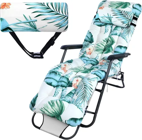 Wesiti Cojín de descanso de 67 x 21 pulgadas, cojín para silla tumbona de patio para interiores y exteriores, tapete mecedora de repuesto para