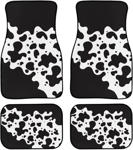 Miniatura 7 de Tapete de piso de automóvil con diseño floral de margaritas hippie abstractas, almohadillas antideslizantes, accesorios de automóvil para mujeres