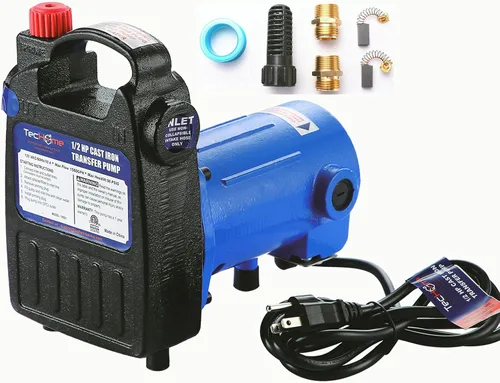 Miniatura 10 de Bomba con manguera, bomba de transferencia de agua de 115V 1/10HP 330GPH, bomba de drenaje, con juego de manguera de succión.