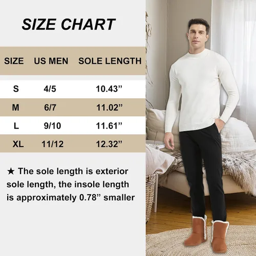 Miniatura 3 de Home Slipper Pantuflas para hombre, suaves y cálidas de espuma viscoelástica para invierno, para interiores