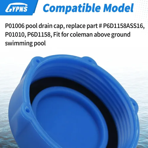 Miniatura 7 de Tapa de válvula de drenaje de piscina para Coleman sobre el suelo piscina P01006 Accesorios de repuesto