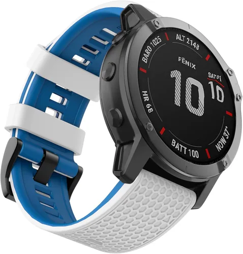 Miniatura 12 de OVERSTEP Correas de ajuste rápido de 0.866 in para Garmin Fenix 5/Fenix 6/Fenix 7, correa de repuesto de silicona suave compatible con Garmin