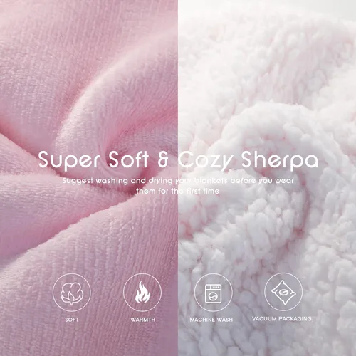 Miniatura 5 de American Trends Wearable Blanket Hoodie, Oversized Sherpa Warm Hoodie Blanket Thick Sweatshirt, Gift for Women Men Girls