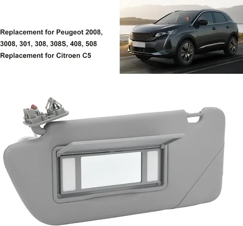 Miniatura 2 de Reemplazo de visera solar, 8163EG 98158119ZQ 98158116ZQ - Visera solar para automóvil del lado izquierdo del conductor para 2008 3008 308 308S 408